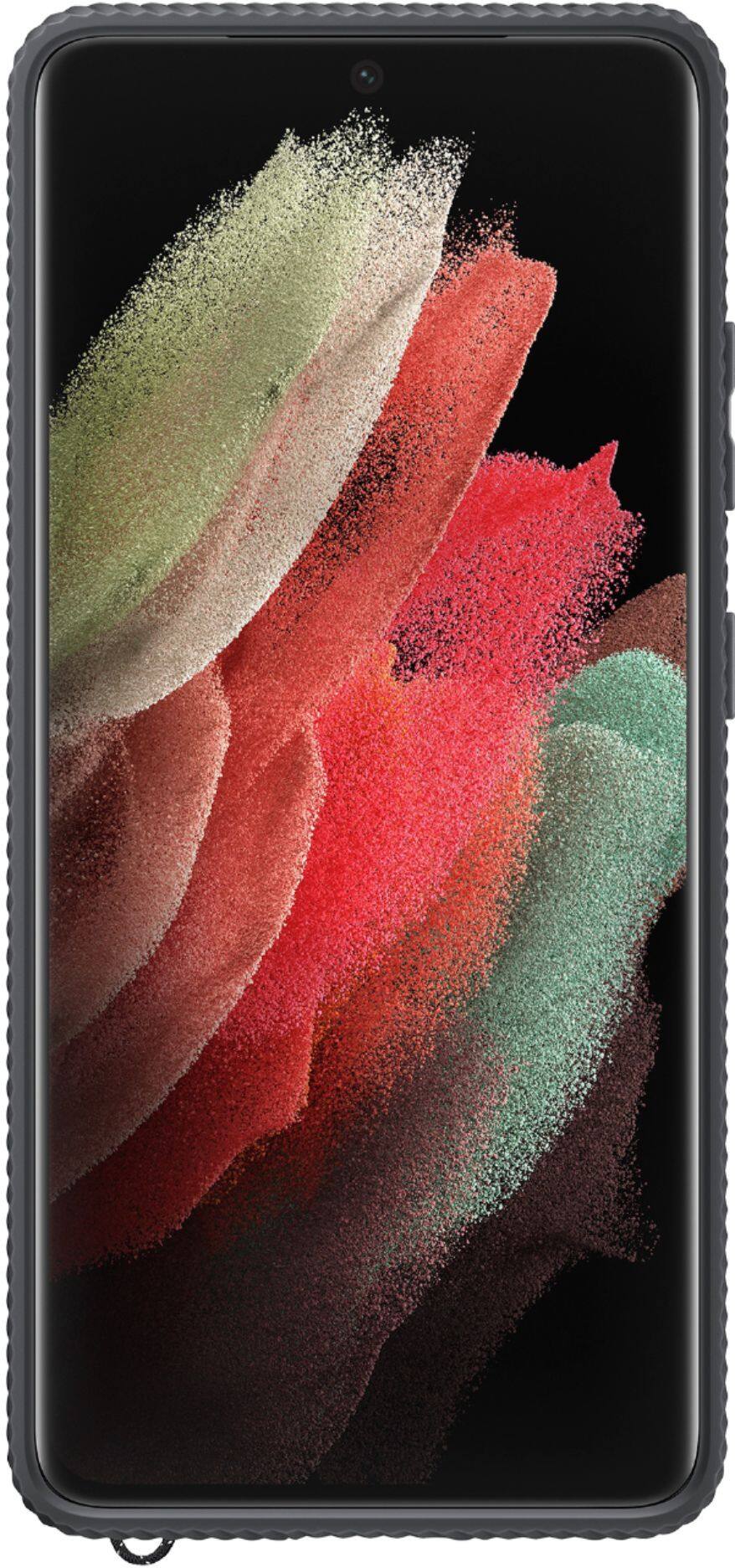 Alt View 12. Samsung - Clear Protective Cover Case for Galaxy S21 Ultra - Black.