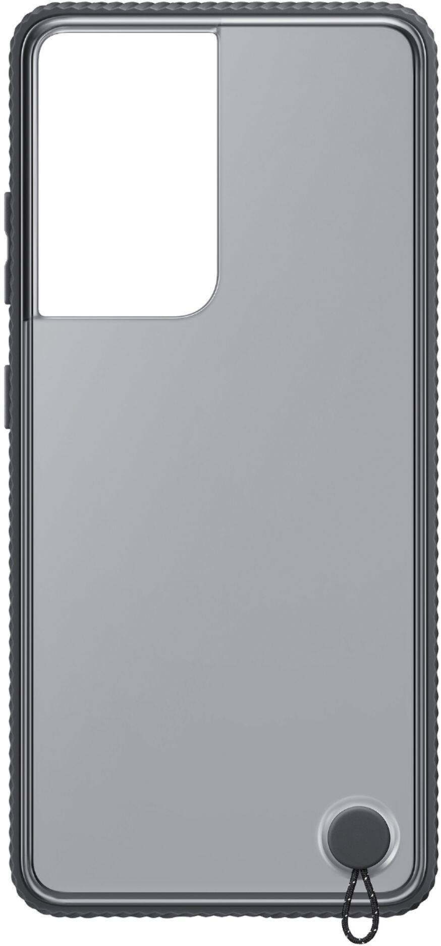 Alt View 13. Samsung - Clear Protective Cover Case for Galaxy S21 Ultra - Black.