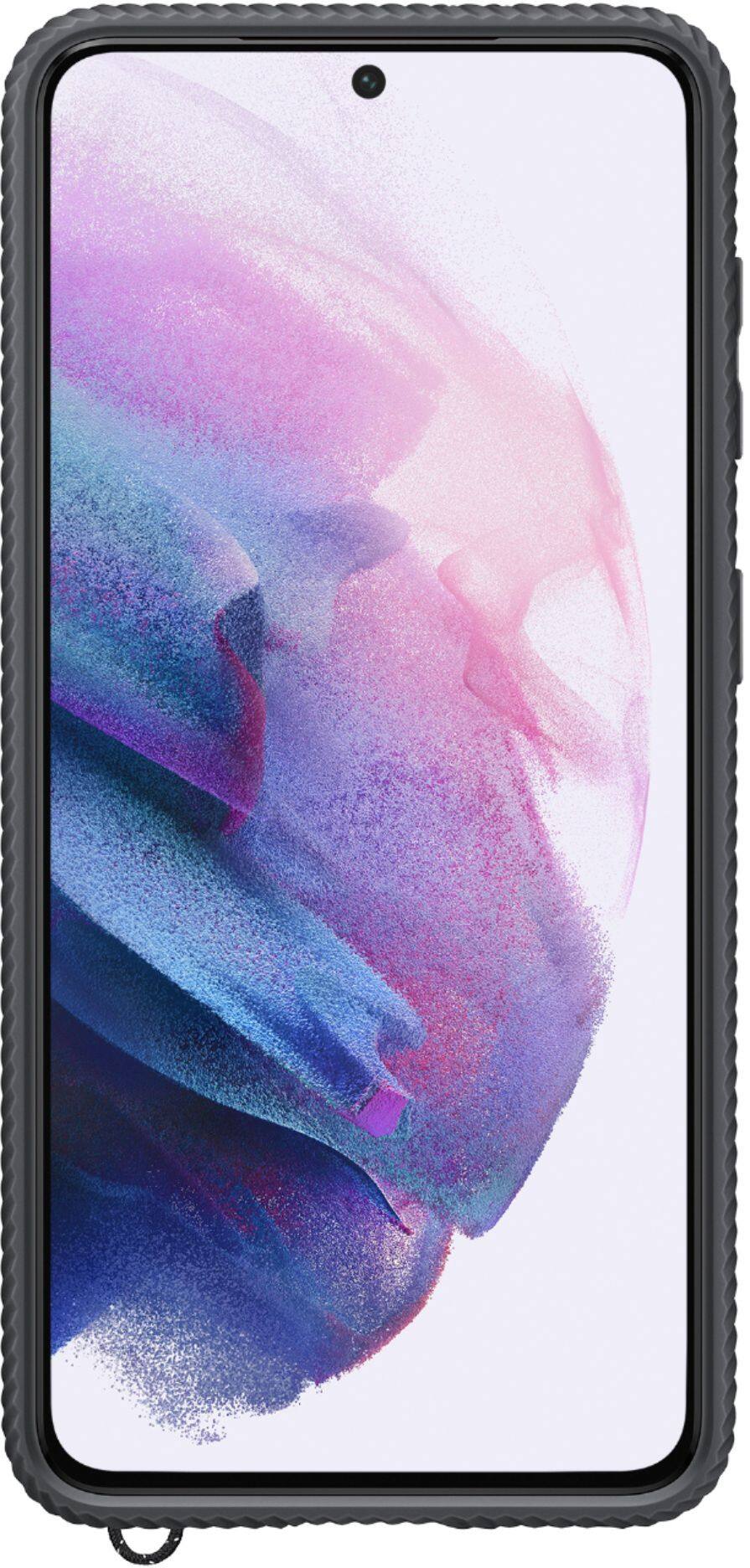 Alt View 12. Samsung - Clear Protective Cover Case for Galaxy S21 - Black.