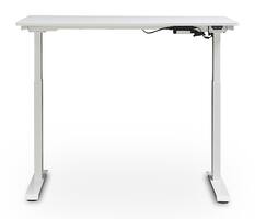 Front. True Seating - Ergo Electric Height Adjustable Standing Desk - White.