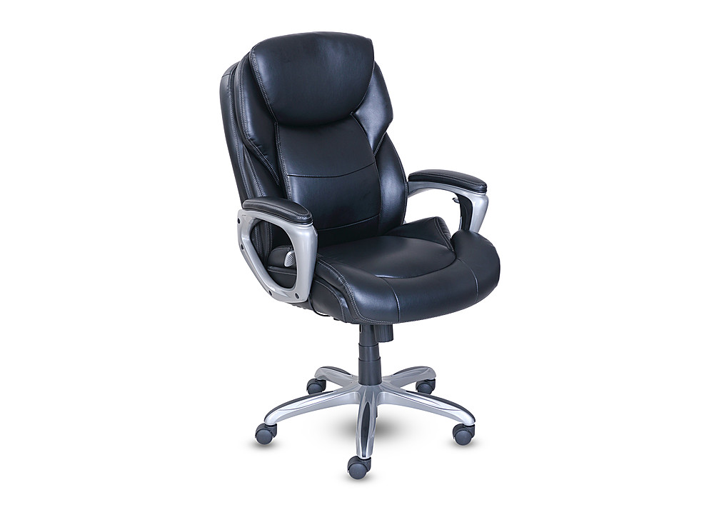 Angle View: Serta - My Fit Executive Office Chair with Active Lumbar Support - Black