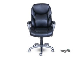 Serta - My Fit Executive Office Chair with Active Lumbar Support - Black - Front_Zoom