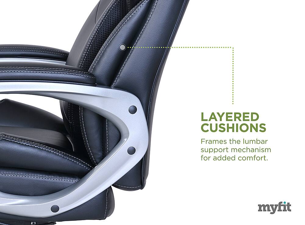 Serta My Fit Executive Office Chair with Active Lumbar Support Black