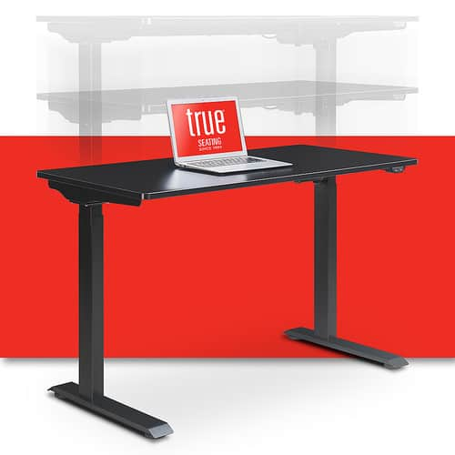 Ergo Electric Height Adjustable Standing Desk Black - True Seating