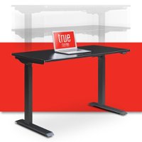 True Seating - Ergo Electric Height Adjustable Standing Desk - Black - Front_Zoom