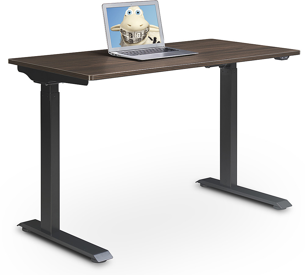 Angle View: Serta - Creativity Electric Height Adjustable Standing Desk - Brown