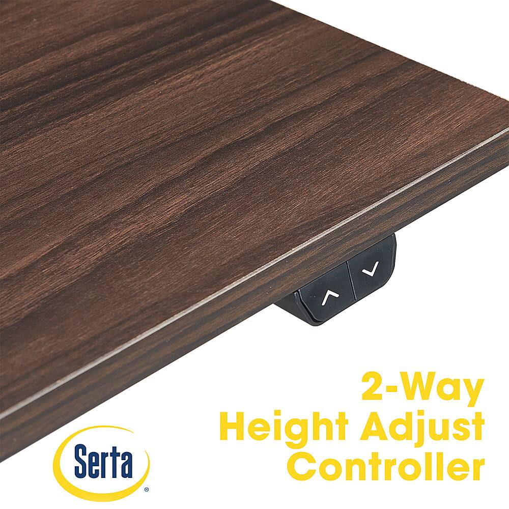 Alt View 14. Serta - Creativity Electric Height Adjustable Standing Desk - Brown.