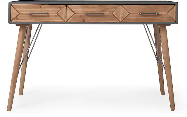 Front. Finch - Friedman Desk Console Table - Gray.