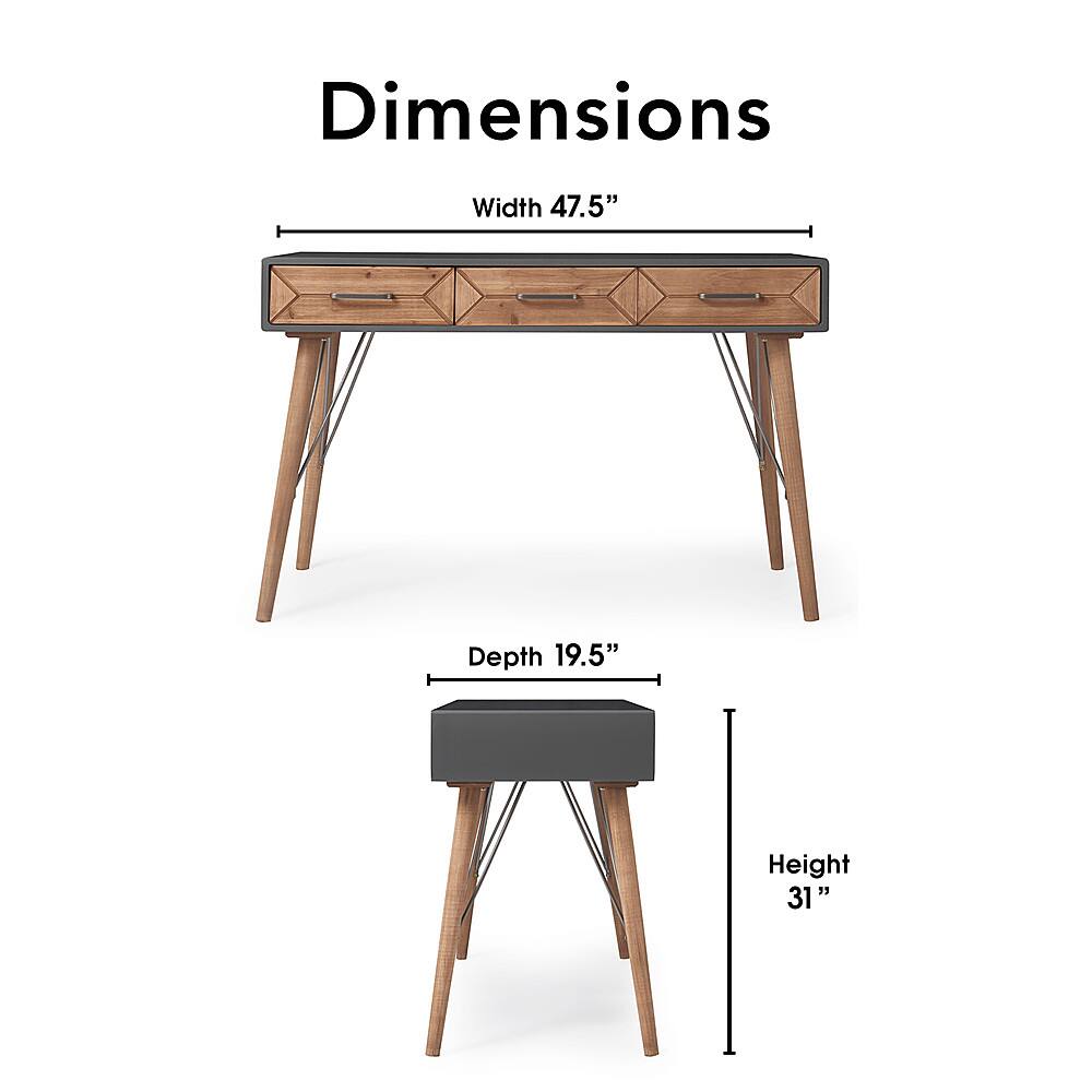 Alt View 17. Finch - Friedman Desk Console Table - Gray.