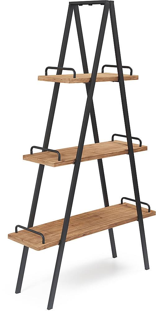 Angle View: Finch - Morris A-Frame Industrial Bookshelf - Natural