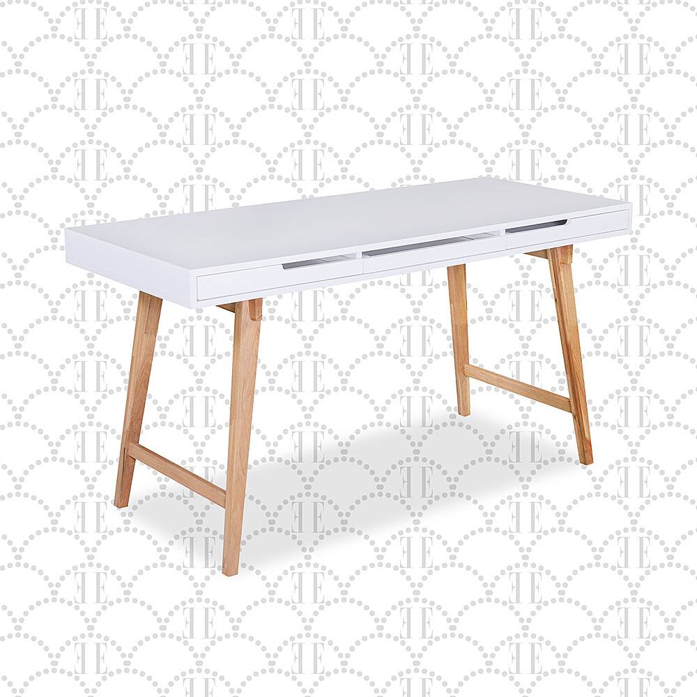 Angle. Elle Decor - Giselle Writing Desk, French - White.