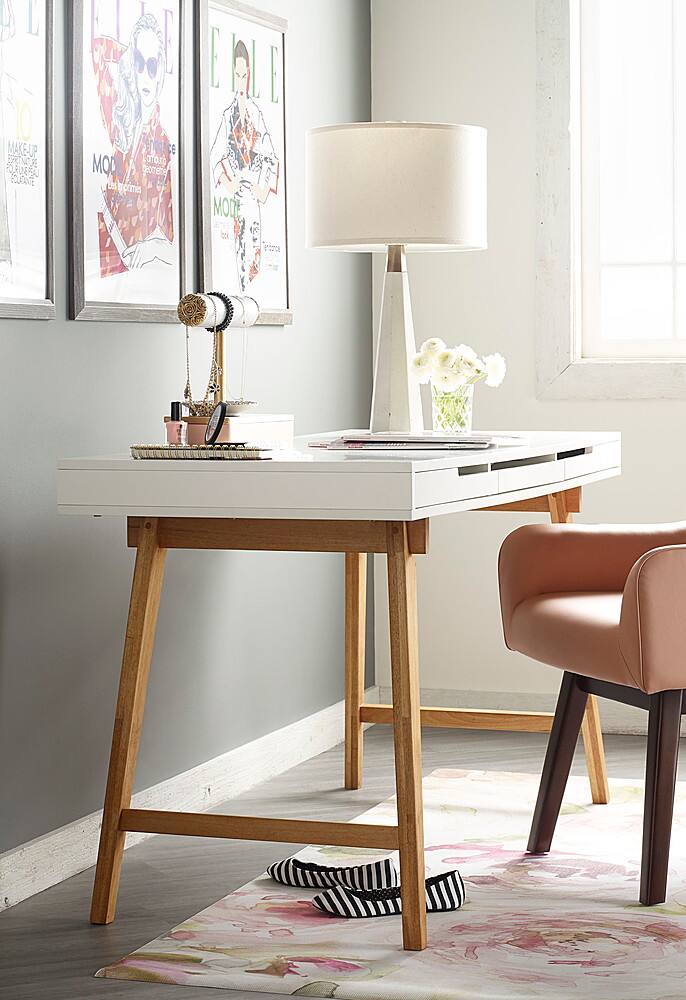 Alt View 11. Elle Decor - Giselle Writing Desk, French - White.