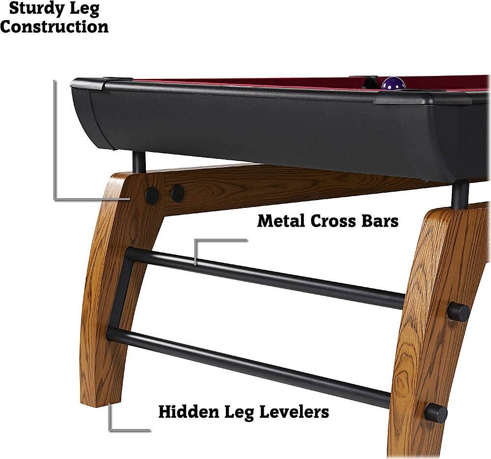 Best Buy Hall of Games Edgewood 84" Billiard Table Black/Burgundy