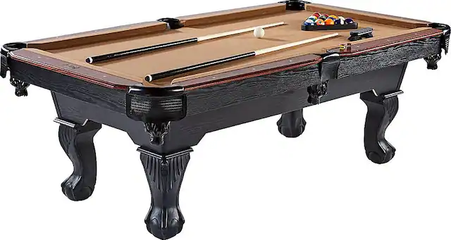 Angle. Barrington - Belmont 90" Billiard Table - Beige/Brown.