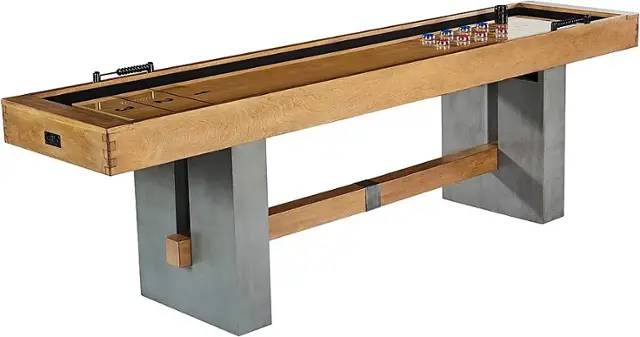 Front. Barrington - Urban Collection 9' Shuffleboard Table - Brown/Gray.