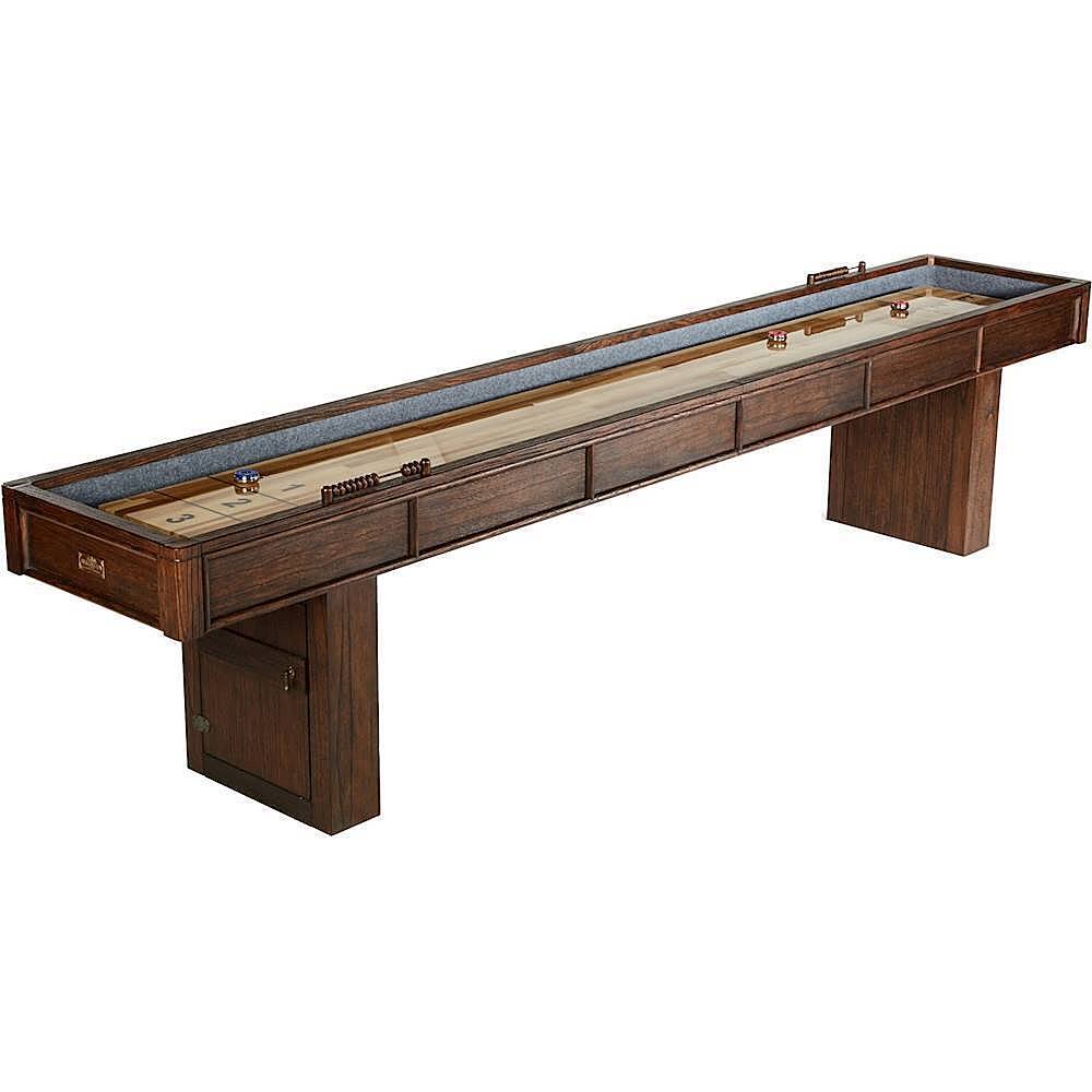 Angle View: Barrington - 12 ft. Webster Shuffleboard Table - Brown