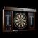 Alt View 13. Thornton - Wood Dartboard LED Display Cabinet With 18” Bristle Dartboard and Steel Tip Dart Set - Black/Brown.