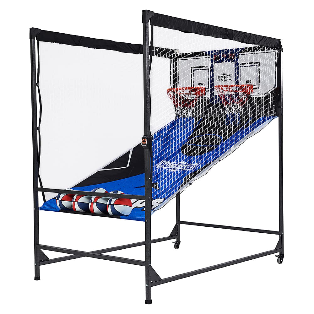 Front. Hall of Games - Premium 2-Player Arcade Cage Basketball Game.
