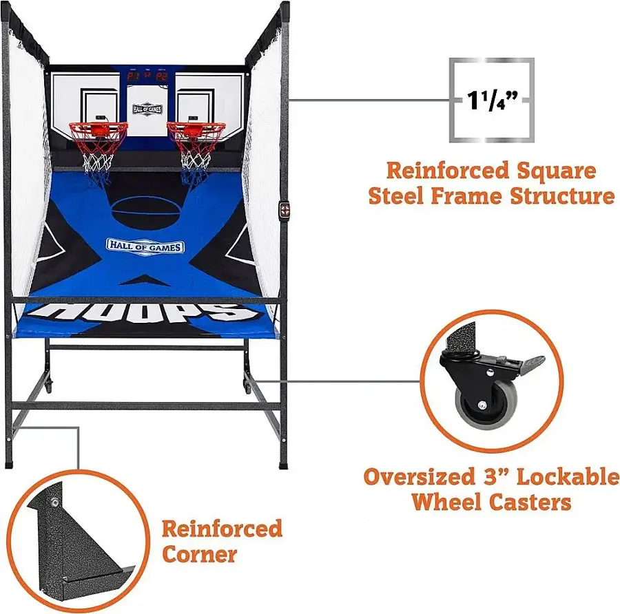 Alt View 33. Hall of Games - Premium 2-Player Arcade Cage Basketball Game.