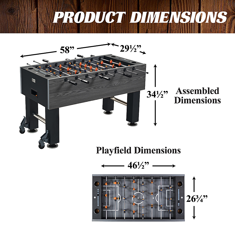 Angle View: Barrington - Montgomery 58" Foosball Table - Brown