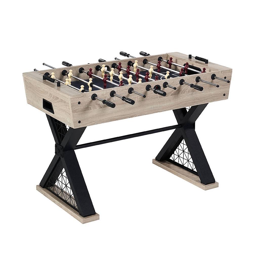 Angle. Barrington - Billiards Brooks 48 Inch Foosball Table, black/brown - Light Brown/Black.