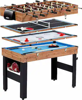 MD Sports - Multi Game Combination Table Set - Available in Multiple Styles, 48" (5-in-1 Combo Game)