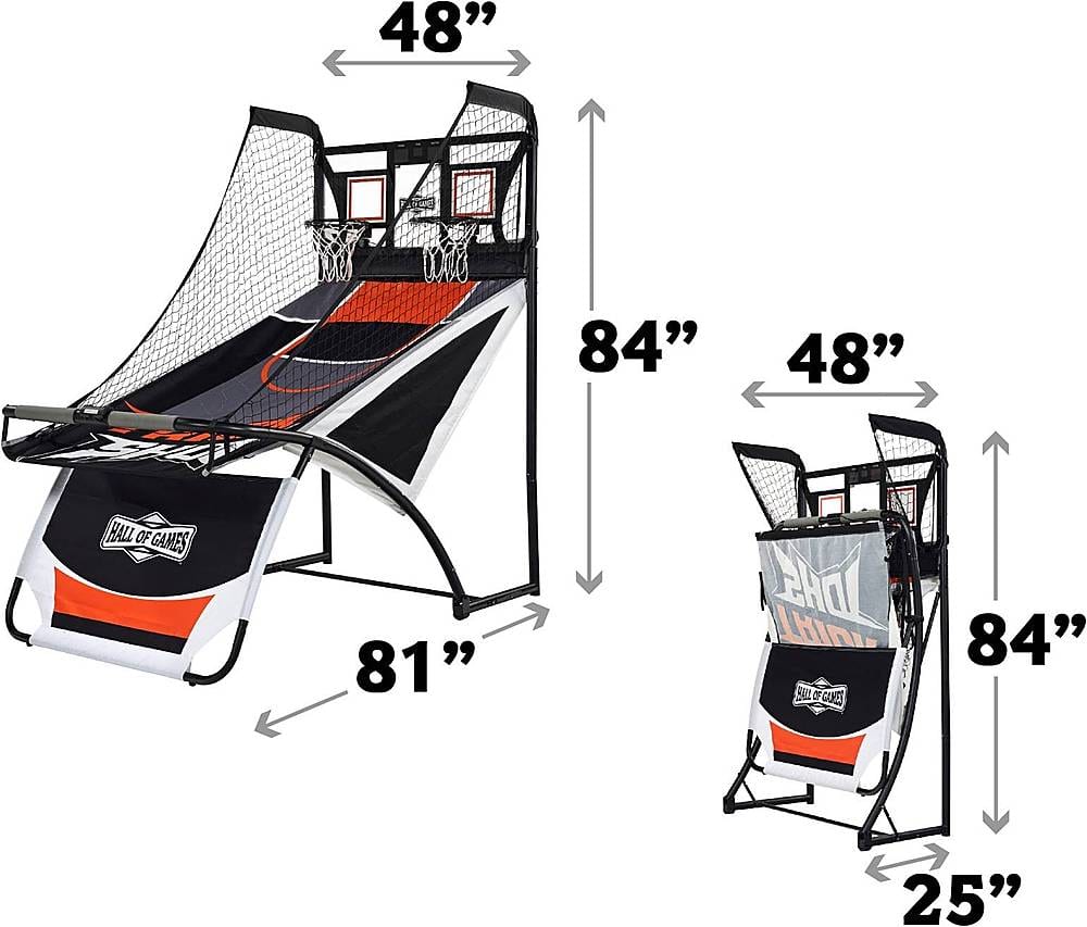 Best Buy: Hall of Games 2 Player Arcade Basketball Game, Black/Grey  BG144Y20004