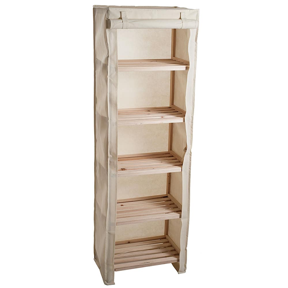 Customer Reviews Hastings Home Five Tier Wood Storage Shelving Rack