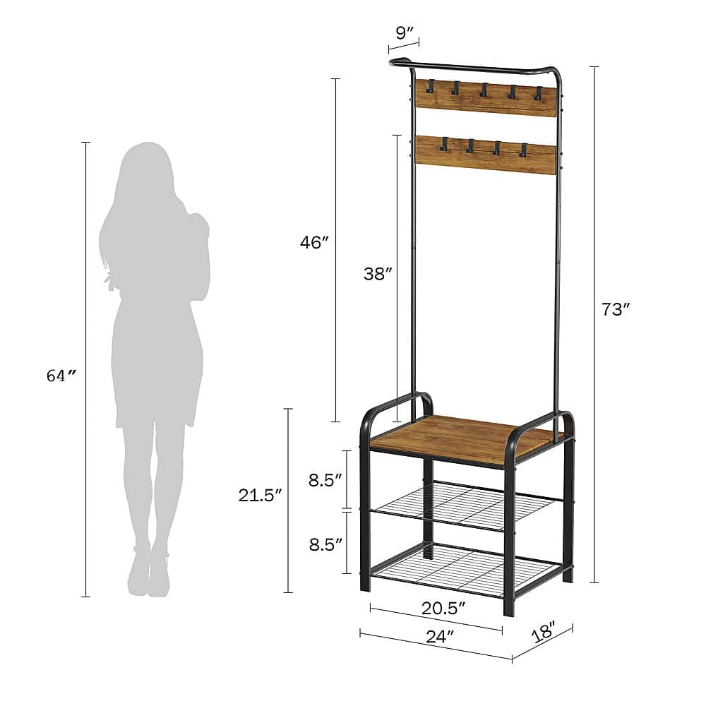 entryway shoe coat rack