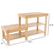 Alt View 12. Hastings Home - Bamboo Shoe Rack Bench with 2 Tiers of Shelves and 2 Seat Heights-Seat Storage and Organization - Bamboo.