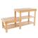 Alt View 17. Hastings Home - Bamboo Shoe Rack Bench with 2 Tiers of Shelves and 2 Seat Heights-Seat Storage and Organization - Bamboo.