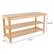 Alt View 12. Hastings Home - Bamboo Shoe Rack Bench with 2 Shelves-Eco-Friendly Natural Wood Seat Storage and Organization - Bamboo.