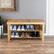 Alt View 14. Hastings Home - Bamboo Shoe Rack Bench with 2 Shelves-Eco-Friendly Natural Wood Seat Storage and Organization - Bamboo.