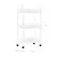 Alt View 12. Hastings Home - 3-Tiered Narrow Rolling Storage Shelves - Mobile Space Saving Utility Organizer Cart - White.