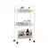 Alt View 14. Hastings Home - 3-Tiered Narrow Rolling Storage Shelves - Mobile Space Saving Utility Organizer Cart - White.