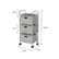 Alt View Zoom 12. Hastings Home - 3 Drawer Rolling Storage Cart on Wheels– Portable Metal Storage Organizer with Fabric Bins - Gray and Silver.