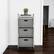 Alt View 14. Hastings Home - 3 Drawer Rolling Storage Cart on Wheels– Portable Metal Storage Organizer with Fabric Bins - Gray and Silver.