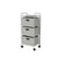 Alt View Zoom 16. Hastings Home - 3 Drawer Rolling Storage Cart on Wheels– Portable Metal Storage Organizer with Fabric Bins - Gray and Silver.
