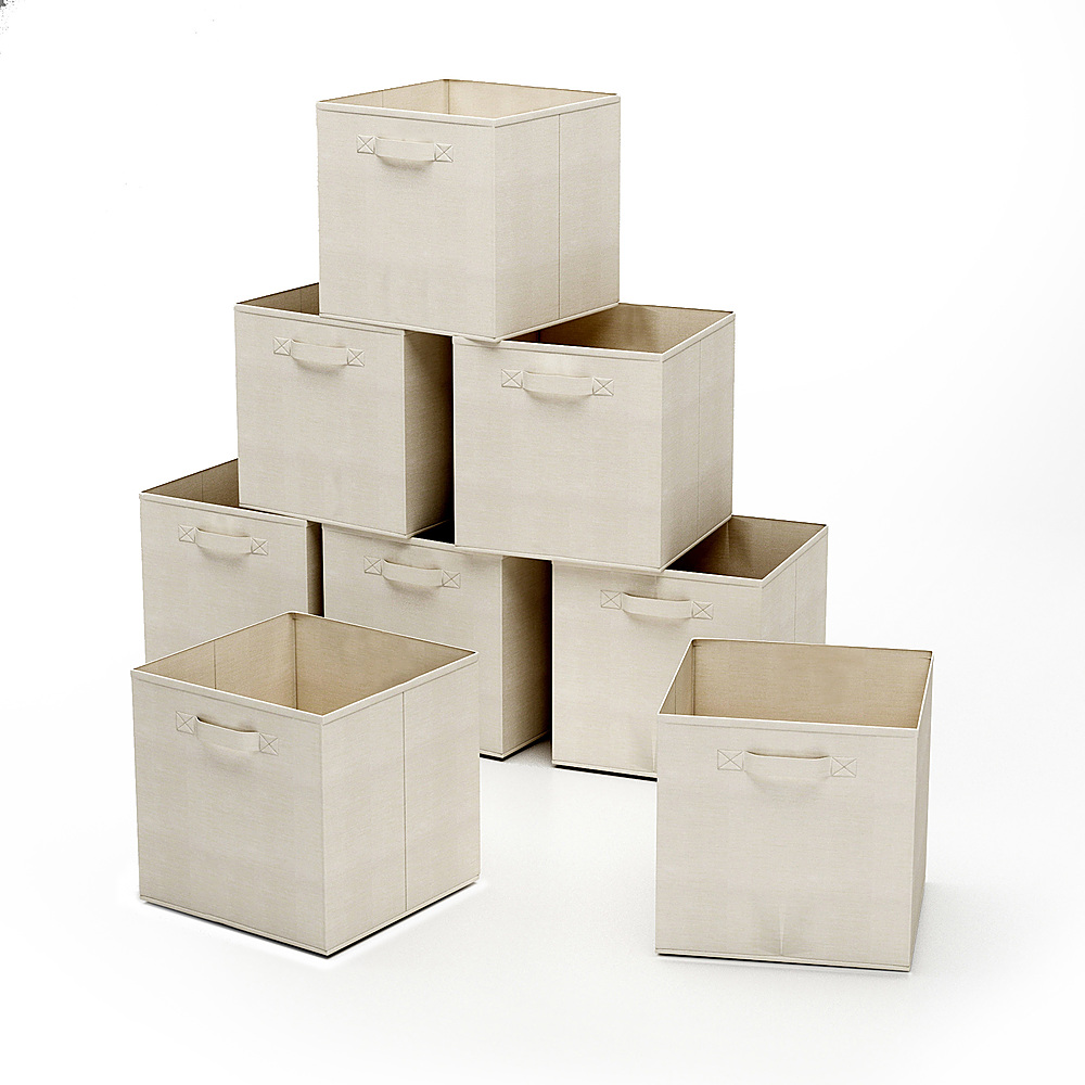 Hastings Home 8-Piece Set of Storage Cubes – Beige - Beige