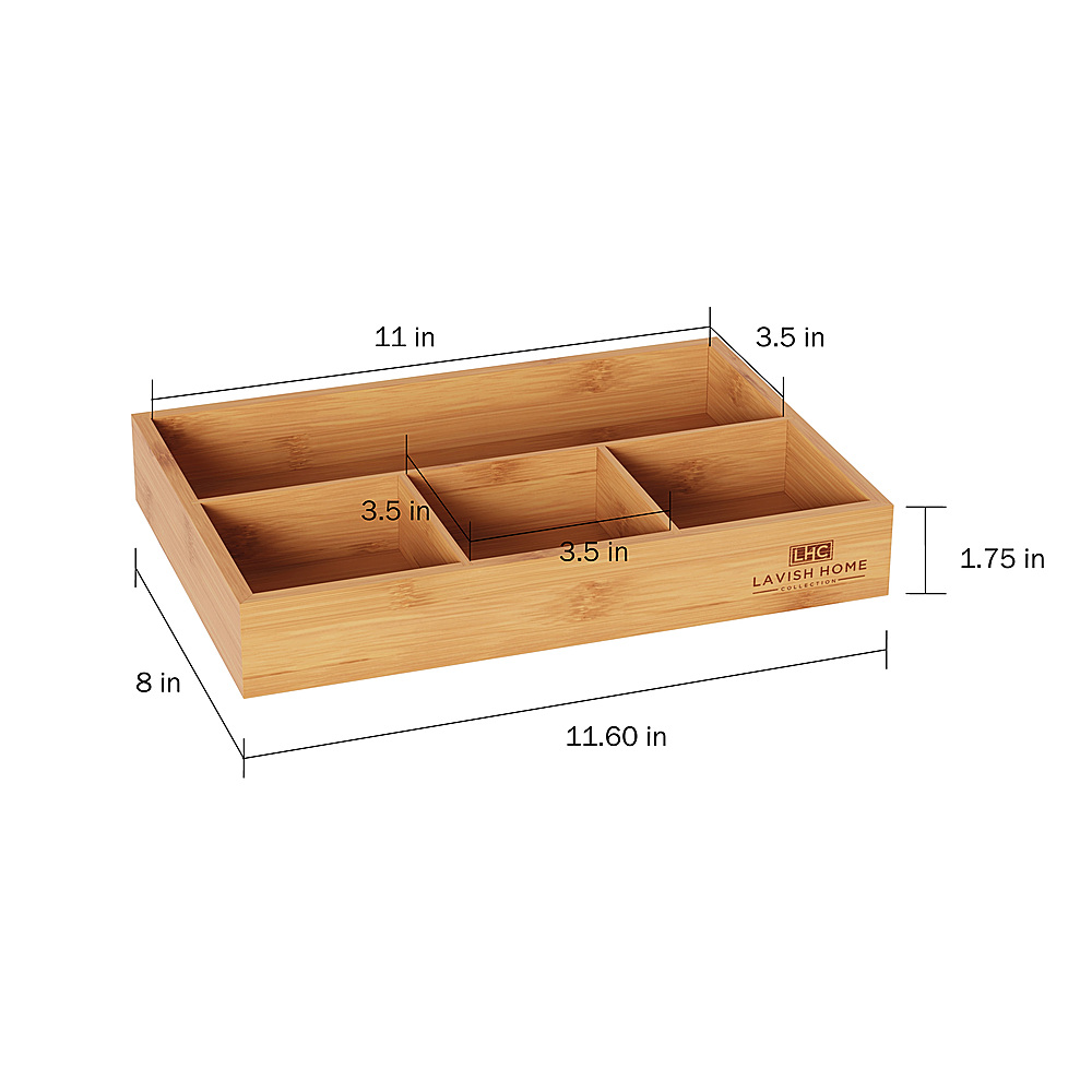 Customer Reviews: Hastings Home 4 Compartment Bamboo Drawer Divider ...