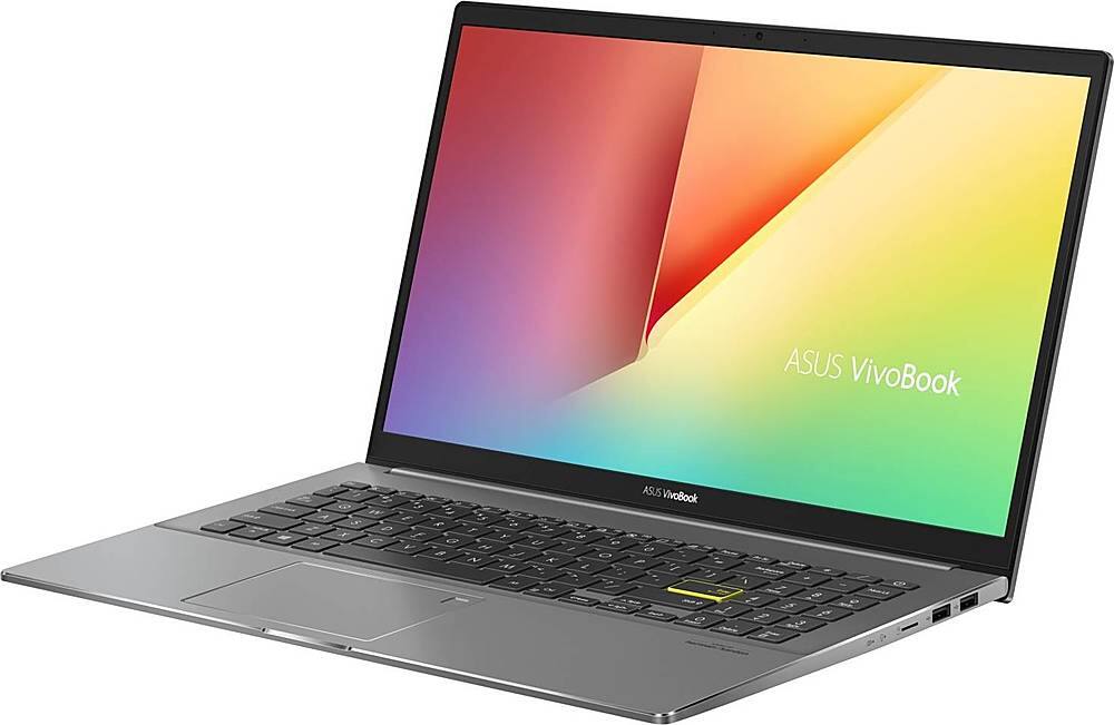 Left View: ASUS - VivoBook S15 15.6" Laptop - Intel Core i7 - 16GB Memory - 512GB SSD - Indie Black