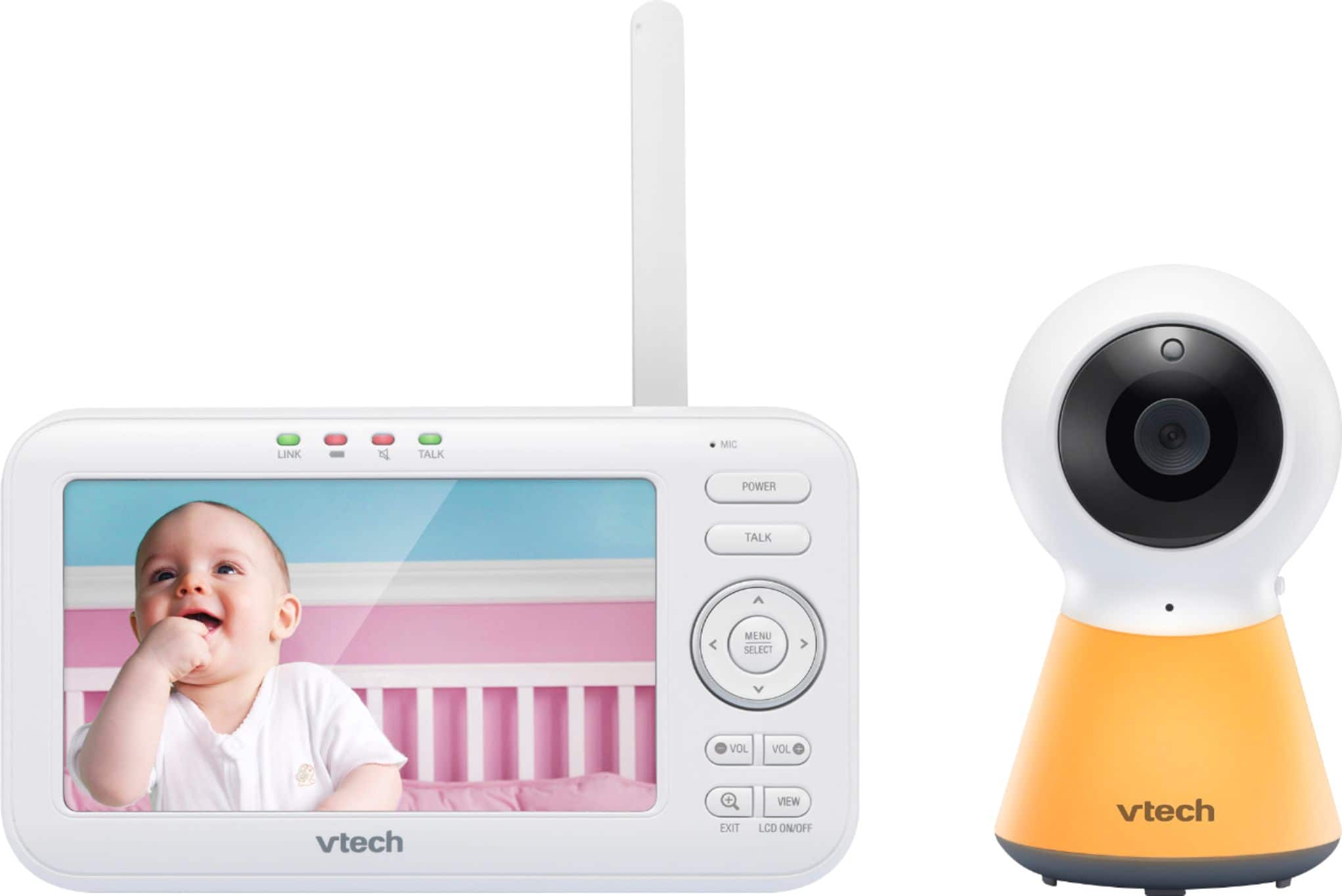 Alt View 11. VTech - 5" Video Baby Monitor w/Adaptive Night Light - White.