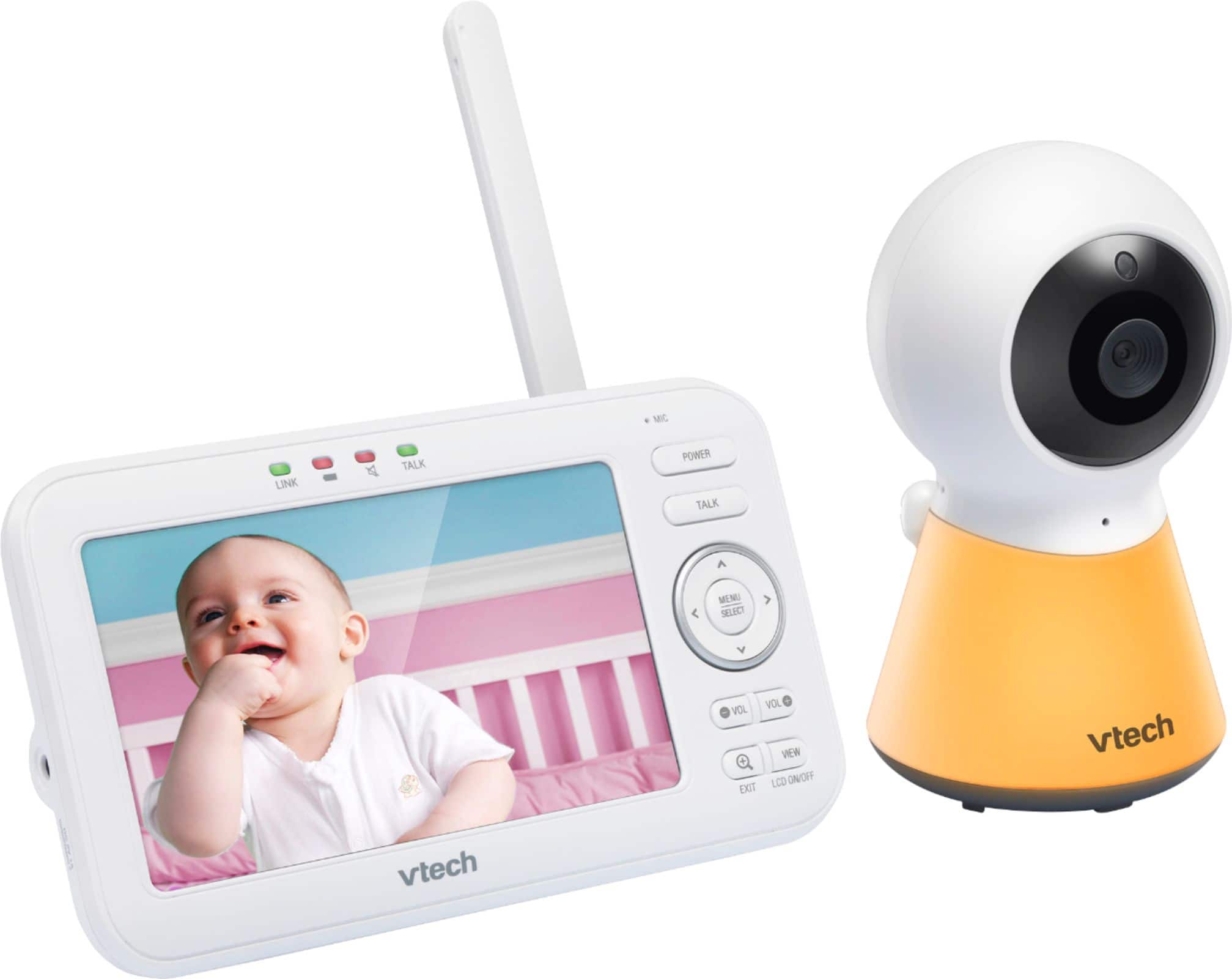 Alt View 13. VTech - 5" Video Baby Monitor w/Adaptive Night Light - White.