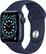 Front. Apple - Geek Squad Certified Refurbished Apple Watch Series 6 (GPS + Cellular) 40mm Aluminum Case with Deep Navy Sport Band - Blue.