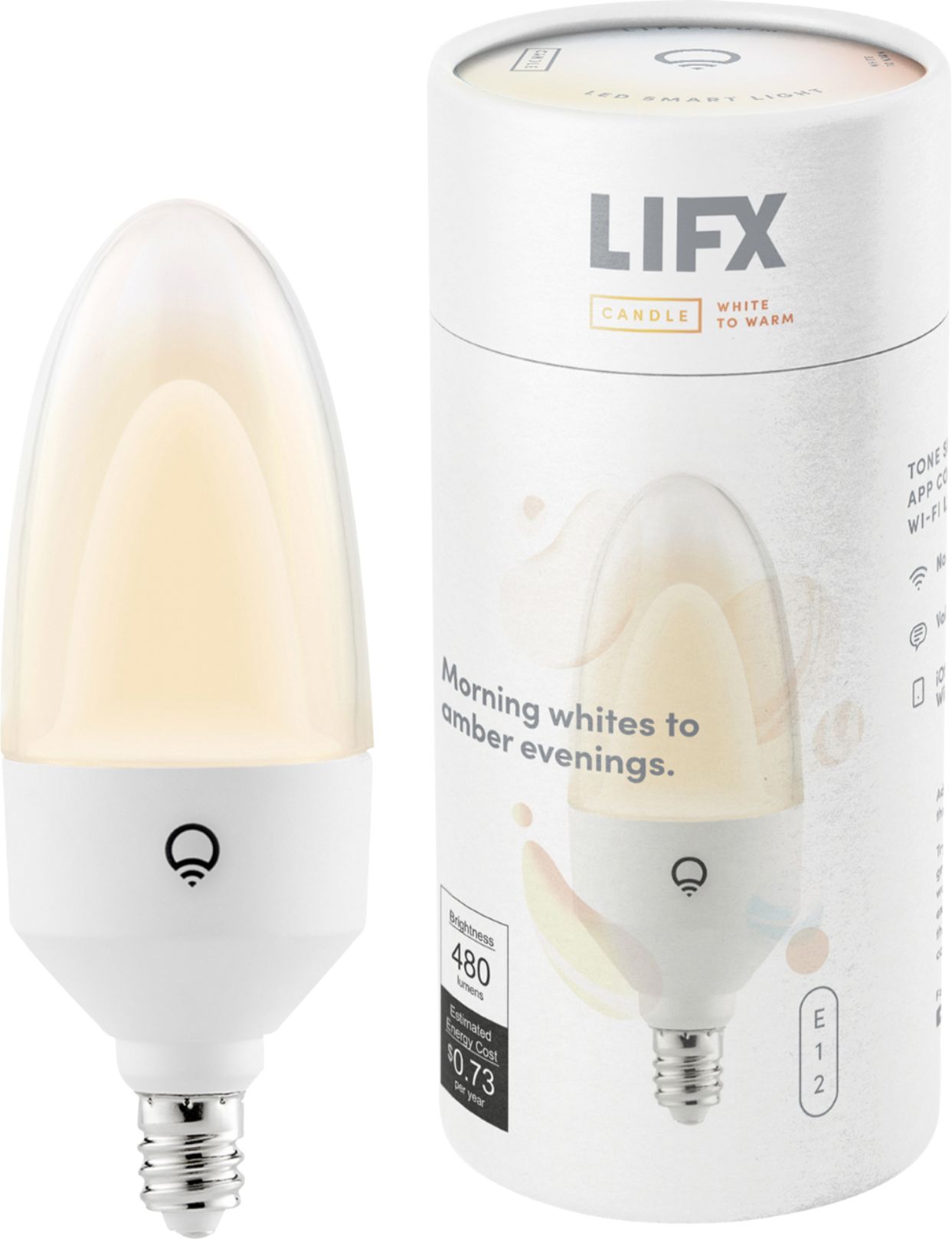 LIFX E12 Candle WIFI Bulb White to Warm LCDDE12US - Buy
