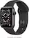 Front. Apple - Geek Squad Certified Refurbished Apple Watch Series 6 (GPS) 40mm Aluminum Case with Black Sport Band.