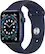 Front. Apple - Geek Squad Certified Refurbished Apple Watch Series 6 (GPS) 44mm Aluminum Case with Deep Navy Sport Band.