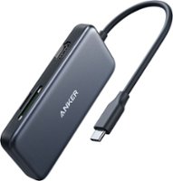 Anker - Premium 5-in-1 USB-C Hub - Gray - Front_Zoom