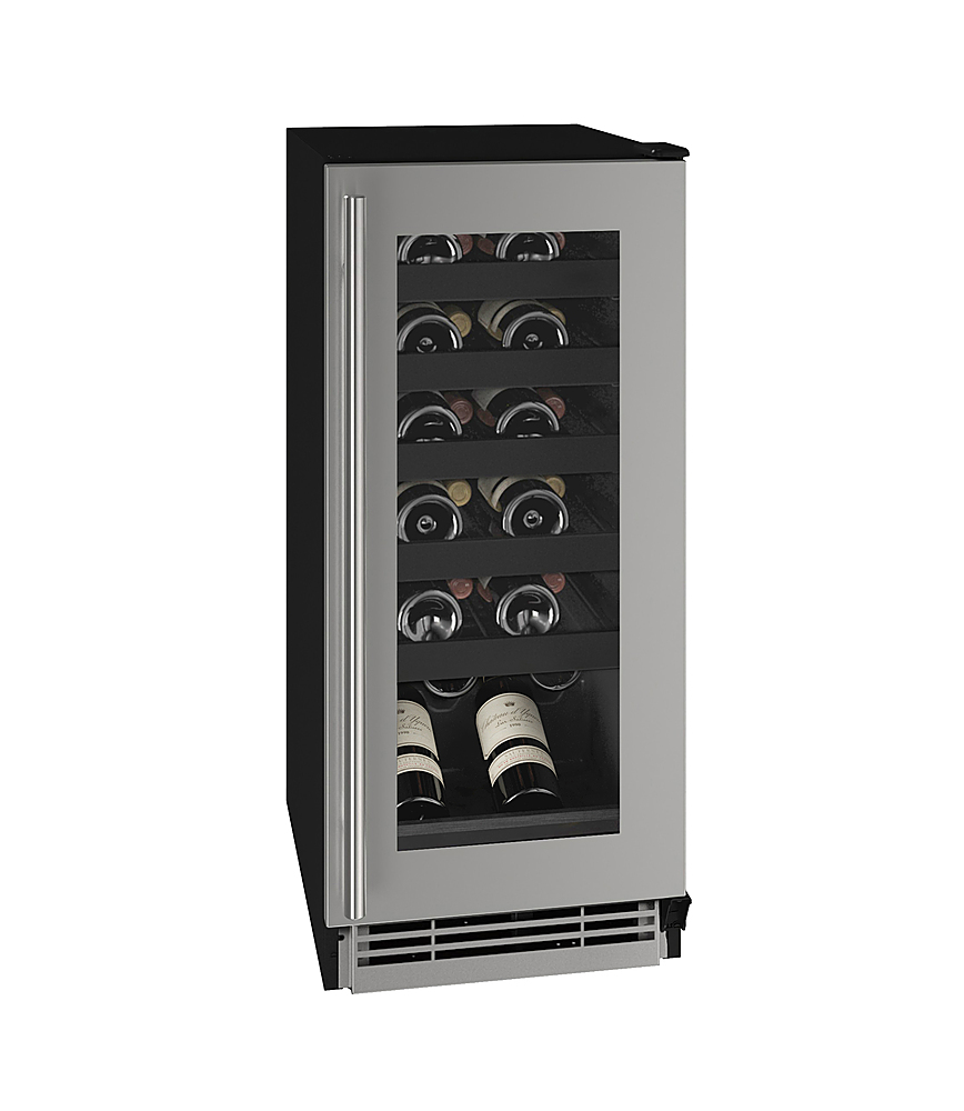 U-Line - 1 Class 24-bottle Wine Refrigerator with Convection cooling system - Stainless steel