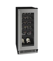 U-Line - 1 Class 24-bottle Wine Refrigerator with Convection cooling system - Stainless Steel - Left_Zoom
